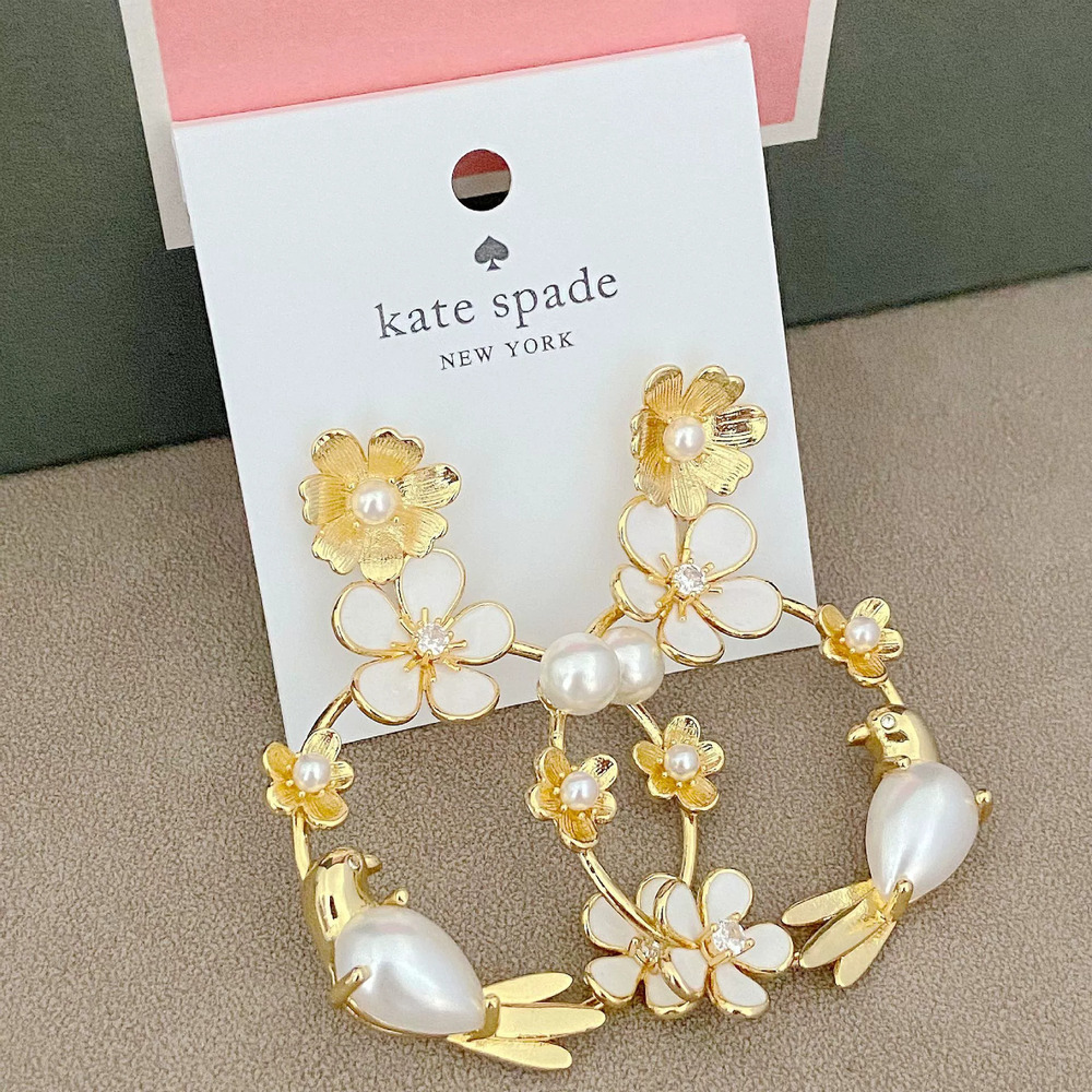 kate spade Zircon Enamel Painted Bird Earrings
